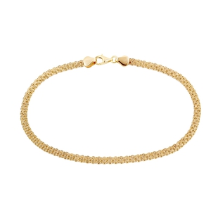 9K Yellow Gold Bismark Bracelet (Size - 7.5) with Lobster Clasp