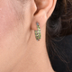 Hebei Peridot Hoop Earrings in Stainless Steel 2.68 Ct.