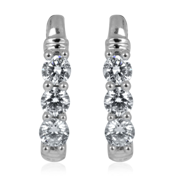 ILIANA 18K W Gold IGI Certified Diamond (Rnd) (SI/ G-H) Earrings (with Screw Back) 0.500 Ct.