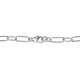 Platinum Overlay Sterling Silver Paperclip Necklace (Size - 22) With Lobster Clasp, Silver Wt. 7.70 Gms