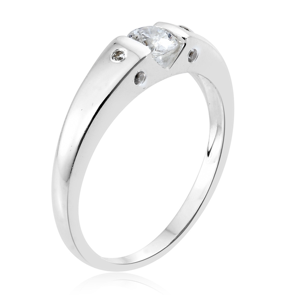 J Francis - Sterling Silver (Rnd) Ring Made with Finest CZ