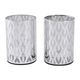 Set of 2 - LED Leaf Shaped Pattern Lantern (AAA Battery not included) (Size 10x7 Cm)