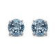 3.16 Ct Sky Blue Topaz Solitaire Stud Earrings in Sterling Silver with Push Back