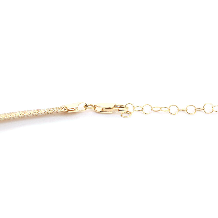 Designer Inspired 9K Y Gold Omega Necklace (Size 20)