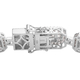 Lustro Stella Platinum Overlay Sterling Silver Bracelet (Size 8) Made with Finest CZ 18.00 Ct, Silver Wt 23.84 Gms
