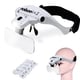 Rolson Magnifying Glasses with 2 LED Lights in White and Black Colour (3 AAA Batteries Included)