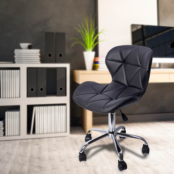 Office Desk Chair with 360 Degree Swivel & Adjustable Height -  (Size W50xH50xL77cm) Black
