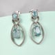 Grandidierite Dangle Earrings (with Push Back) in Platinum Overlay Sterling Silver 2.13 Ct.