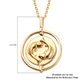 Sunday Child 14K Gold Overlay Sterling Silver Pisces Zodiac Sign Pendant with Chain (Size 20), Silver Wt. 6.40 Gms