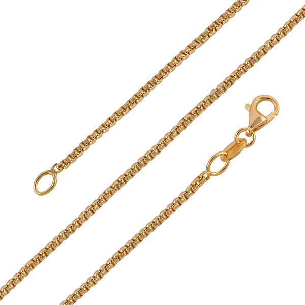 9K Yellow Gold Box Belcher Necklace (Size - 20) with Lobster Clasp, Gold Wt. 3.19 Gms
