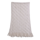 Knit Scarf with beads100% Acrylic Color - Beige