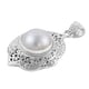 Royal Bali Collection- White Mabe Pearl Pendant  Sterling Silver, Silver Wt 9.22 Gms