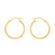 9K Yellow Gold Cobra-Textured Creole Earrings (with Clasp), Gold wt 1.30 Gms