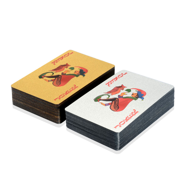 Set of 2 - Gold and Silver Colour Playing Card Sets