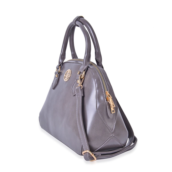 Timeless Collection Grey Colour Tote Bag with Adjustable and Removable Shoulder Strap (Size 33X23.5X14 Cm)