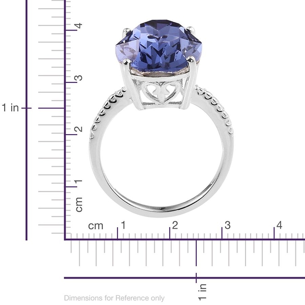 - Tanzanite Colour Crystal (Ovl) Ring in Sterling Silver