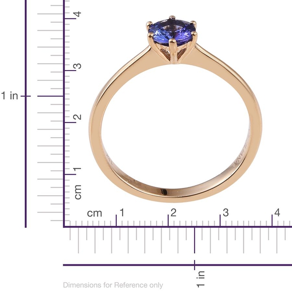 ILIANA 18K Y Gold AAA Tanzanite (Rnd) Solitaire Ring 1.000 Ct.
