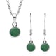2 Piece Set - Socoto Emerald Pendant & Hook Earrings in Platinum Overlay Sterling Silver Stainless S