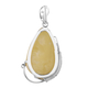 Butterscotch Amber Pendant in Rhodium Overlay Sterling Silver, Silver Wt. 10.60 Gms
