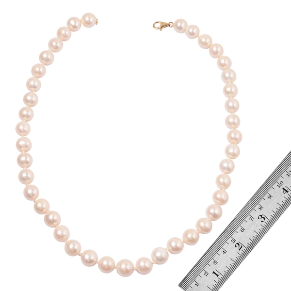 ILIANA 18K Y Gold AAAA Fresh Water White Pearl Necklace (Size 18) 270.000 Ct.
