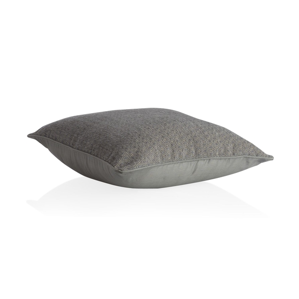 Diamond Pattern Grey Colour Cushion (Size 43x43 Cm)