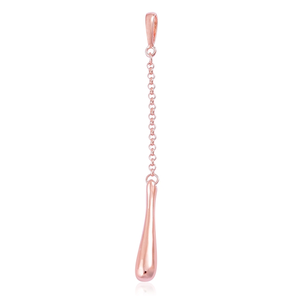 LucyQ Single Drip Pendant in Rose Gold Plated Sterling Silver