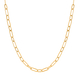 14K Gold Overlay Sterling Silver Paperclip Necklace (Size - 22) With Lobster Clasp, Silver Wt. 7.80 