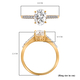 Moissanite Ring in Yellow Gold Overlay Sterling Silver 1.49 Ct.