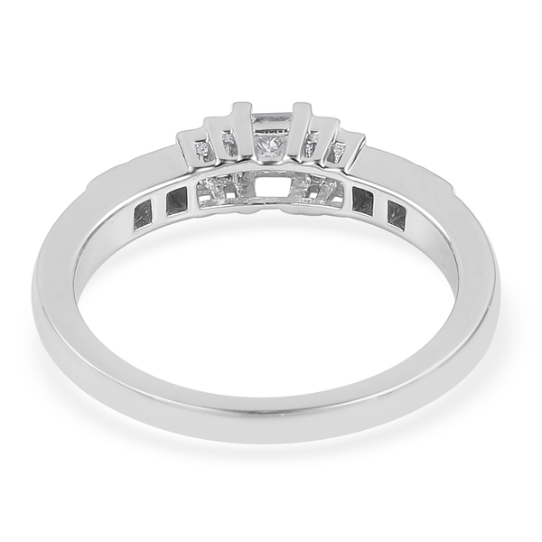 RHAPSODY 950 Platinum IGI Certified Diamond (Princess) (VS/E-F) Ring 0.500 Ct.