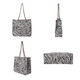PASSAGE Zebra Pattern Tote Bag with Zipper Closure ( Size 32x11x28cm) - Beige