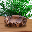 Bali Collection -  Handcrafted Teak Wood Bowl Turtle with Curved (Size:30x30x15Cm)