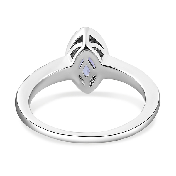 Rachel Galley- Tanzanite Solitaire Ring in Platinum Overlay Sterling Silver