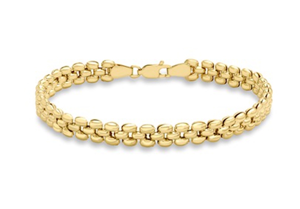 Close Out Deal 9K Y Gold Fine Brick Stampata Bracelet (Size 7.5), Gold Wt 5.80 Gms.