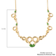 Rachel Galley Venom (Snakes) Collection - Green Jade Necklace (Size 20 with 4 inch Extender) in Yellow Gold Overlay Sterling Silver 5.51 Ct, Silver wt 31.00 Gms