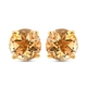 Citrine Stud Earrings (with Push Back) in 14K Gold Overlay Sterling Silver 1.48 Ct.