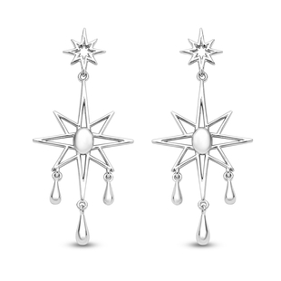 LucyQ Constellation Collection - Rhodium Overlay Sterling Silver Earrings (With Push Back)