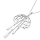 LucyQ Angel Wing Collection - Rhodium Overlay Sterling Silver Pendant with Chain (Size 18,20,24)