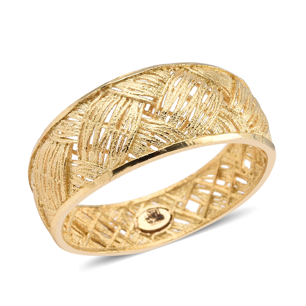 Italian Made 9K Yellow Gold Graduated Ring