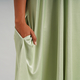 Women Sleeveless Umbrella Dress with Pocket (One Size) - Light Green
