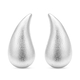 LUCYQ Texture Drop Collection - Matte Texture Rhodium Overlay Sterling Silver Stud Earrings with Pus