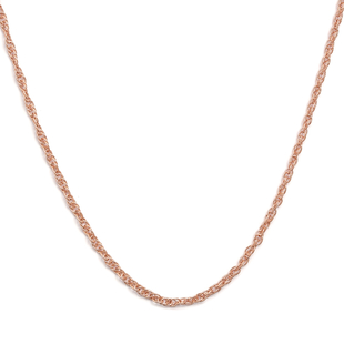 Rose Gold Overlay Sterling Silver Prince Of Wale Adjustable Necklace (Size - 24) with Lobster Clasp