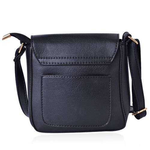 Black Small Crossbody Bag With Adjustable Shoulder Strap 18x18x5Cm - 2607804 - TJC