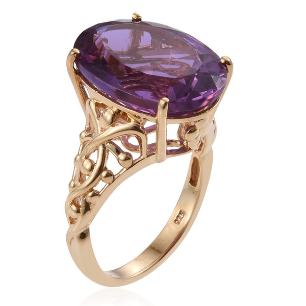 Lavender Alexite (Ovl) Ring in 14K Gold Overlay Sterling Silver 17.000 Ct.