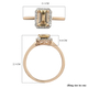 9K Yellow Gold Imperial Topaz and Diamond Halo Ring 1.31 Ct.