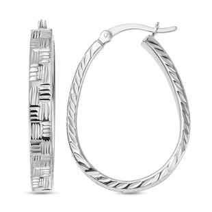 NY Close Out-Sterling Silver Hoop Earrings With Clasp