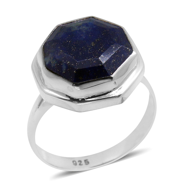 Royal Bali Collection Lapis Lazuli Ring in Sterling Silver 11.820 Ct.