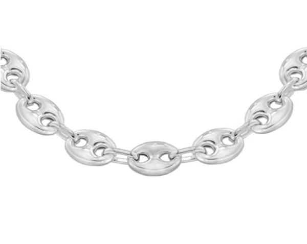 Close Out Deal Italian Sterling Silver Mariner Necklace (Size 22), Silver wt 34.30 Gms.