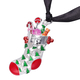 RACHEL GALLEY - Christmas Stocking Enamelled Charm in Silver Tone