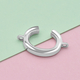 Platinum Overlay Sterling Silver Initial C Charm