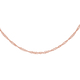Rose Gold Overlay Sterling Silver Twist Curb Chain (Size 20) with Spring Ring Clasp